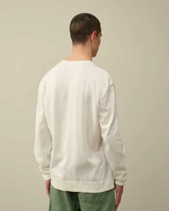 C.P. Company Sea Island Logo Knit Gauze White Shop