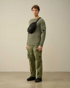 C.P. Company Sea Island Ribbed Knit Agave Green Store