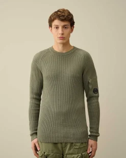 C.P. Company Sea Island Ribbed Knit Agave Green Store