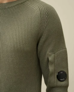 C.P. Company Sea Island Ribbed Knit Agave Green Store