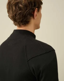 C.P. Company Sea Island Zipped Knit Black Fashion