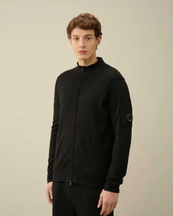 C.P. Company Sea Island Zipped Knit Black Fashion