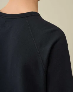 C.P. Company 30/1 Sponge Fleece Short Sleeved Sweatshirt Total Eclipse-Blue Fashion