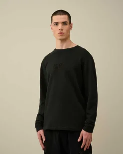 C.P. Company 30/1 Sponge Fleece Sweatshirt Black Store