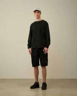 C.P. Company 30/1 Sponge Fleece Sweatshirt Black Store