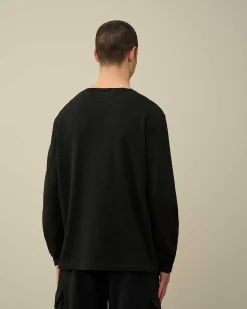 C.P. Company 30/1 Sponge Fleece Sweatshirt Black Store