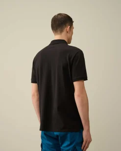 C.P. Company Stretch Piquet Regular Polo Shirt Black Fashion