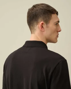 C.P. Company Stretch Piquet Regular Polo Shirt Black Fashion