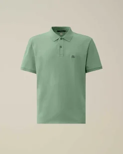 C.P. Company Stretch Piquet Regular Polo Shirt Green Bay Best Sale