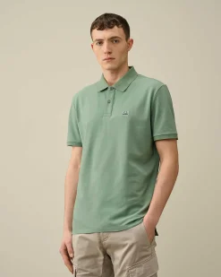 C.P. Company Stretch Piquet Regular Polo Shirt Green Bay Best Sale