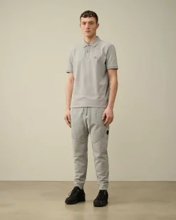 C.P. Company Stretch Piquet Regular Polo Shirt Drizzle Grey Online