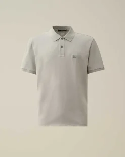 C.P. Company Stretch Piquet Regular Polo Shirt Drizzle Grey Online