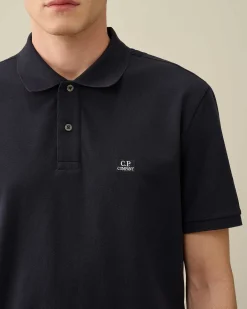 C.P. Company Stretch Piquet Regular Polo Shirt Total Eclipse-Blue Store