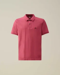 C.P. Company Stretch Piquet Slim Polo Shirt Red Bud Best Sale