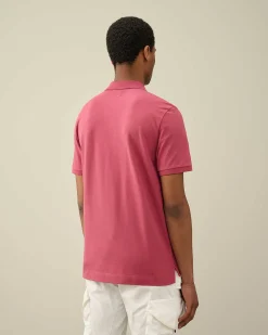 C.P. Company Stretch Piquet Slim Polo Shirt Red Bud Best Sale