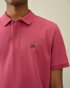 C.P. Company Stretch Piquet Slim Polo Shirt Red Bud Best Sale