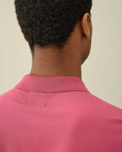 C.P. Company Stretch Piquet Slim Polo Shirt Red Bud Best Sale