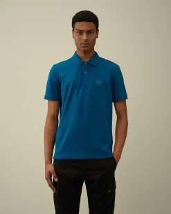 C.P. Company Stretch Piquet Slim Polo Shirt Ink Blue Fashion