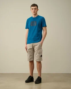 C.P. Company Stretch Sateen Cargo Shorts Drizzle Grey Best