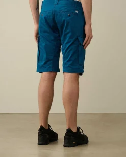 C.P. Company Stretch Sateen Cargo Shorts Ink Blue Sale