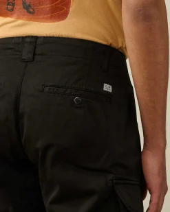 C.P. Company Stretch Sateen Cargo Shorts Black Best