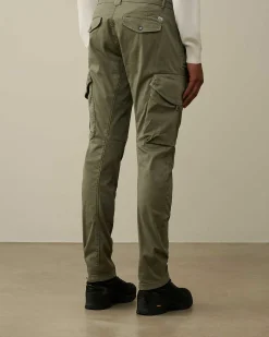 C.P. Company Stretch Sateen Ergonomic Lens Utility Pants Agave Green Online