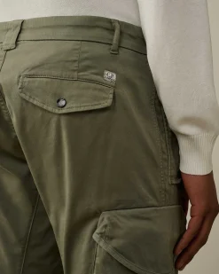 C.P. Company Stretch Sateen Ergonomic Lens Utility Pants Agave Green Online