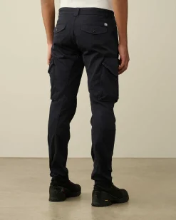 C.P. Company Stretch Sateen Ergonomic Lens Utility Pants Total Eclipse-Blue Clearance