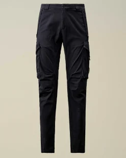 C.P. Company Stretch Sateen Ergonomic Lens Utility Pants Total Eclipse-Blue Clearance
