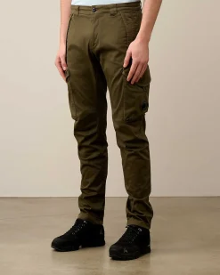 C.P. Company Stretch Sateen Ergonomic Lens Utility Pants Ivy Green Sale
