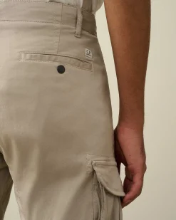 C.P. Company Stretch Sateen Ergonomic Lens Cargo Pants Goat-Grey Store