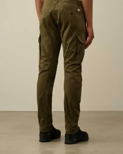 C.P. Company Stretch Sateen Ergonomic Lens Cargo Pants Ivy Green Cheap
