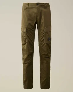 C.P. Company Stretch Sateen Ergonomic Lens Cargo Pants Ivy Green Cheap