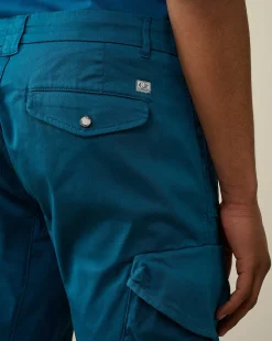 C.P. Company Stretch Sateen Ergonomic Lens Utility Pants Ink Blue Best Sale