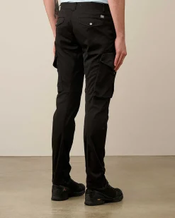 C.P. Company Stretch Sateen Ergonomic Lens Utility Pants Black Store
