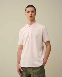 C.P. Company Tacting Piquet Polo Shirt Heavenly Pink Flash Sale