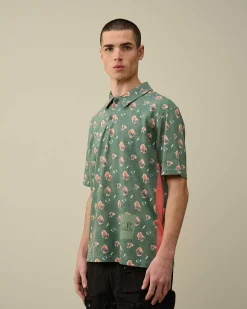 C.P. Company Tacting Piquet Sponged Polo Shirt Duck Green Shop