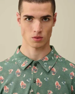 C.P. Company Tacting Piquet Sponged Polo Shirt Duck Green Shop