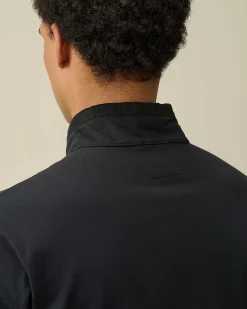 C.P. Company Tacting Piquet Zipped Polo Shirt Black Best Sale