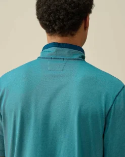C.P. Company Tacting Piquet Zipped Polo Shirt Ink Blue Best