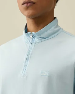 C.P. Company Tacting Piquet Zipped Polo Shirt Starlight Blue Sale