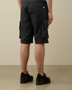 C.P. Company Twill Stretch Cargo Shorts Total Eclipse-Blue Best Sale