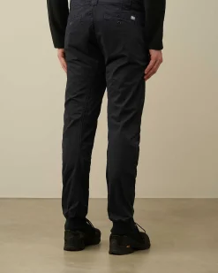 C.P. Company Twill Stretch Ergonomic Pants Total Eclipse-Blue Discount