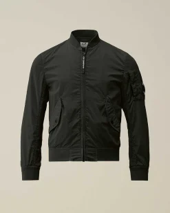 C.P. Company U16 Chrome-R Bomber Jacket Black Clearance