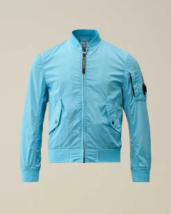 C.P. Company U16 Chrome-R Bomber Jacket Niagara-Blue Fashion