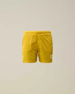 C.P. Company U16 Chrome-R Logo Swim Shorts Sulphur-Yellow Best