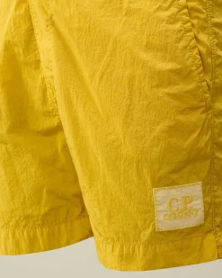 C.P. Company U16 Chrome-R Logo Swim Shorts Sulphur-Yellow Best