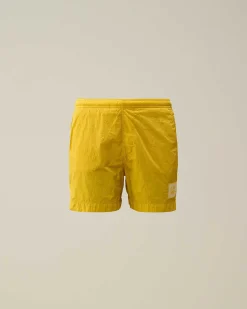 C.P. Company U16 Chrome-R Logo Swim Shorts Sulphur-Yellow Shop