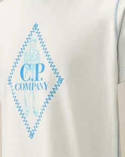 C.P. Company U16 Cotton Jersey 30/1 British Sailor T-Shirt Niagara-Blue Shop