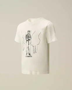 C.P. Company U16 Cotton Jersey 30/1 British Sailor T-Shirt Gauze White Store